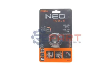 Ліхтар налобний (250Lm/3W/CREE XPE/3xAAA) NEO TOOLS 99-201 Купити в Україні