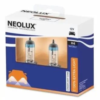 Лампа (картон 2шт) H4 12В 60/55Вт P43T Extra Light do +150% більше світла NEOLUX N472EL1-2SCB