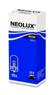 Лампочка допоміжна W5W, 12В, max. 5Вт, тип гнізда W2,1X9,5D NEOLUX N501 Купити в Україні