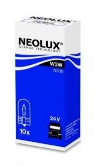 Автолампа Neolux W3W W2,1x9,5d 3 W прозрачная NEOLUX N505 Купить в Украине