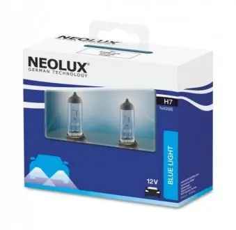 Лампа (Набір 2шт) H7 12В 55Вт Blue Light, синя NEOLUX NLX499BSCB