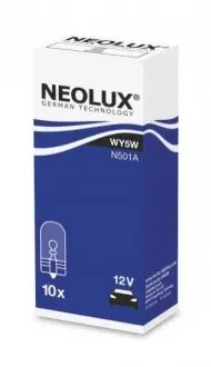 Лампа (картон 10шт) WY5W 12В 5Вт, Помаранчевий NEOLUX NLX501AK10SZT