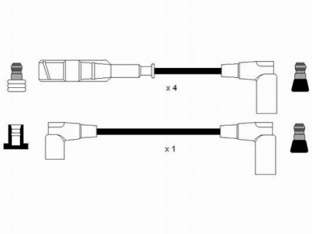 Проволока зажигания, набор - (1021502018, 1021502918, A1021502918) NGK 0742