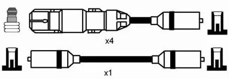 Комплект проводів запалювання SEAT ALHAMBRA 2.0 04.96-03.10 NGK 0961 Купити в Україні