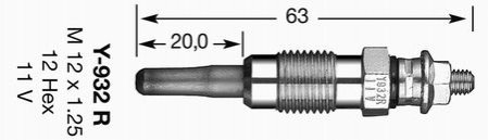 Свеча накаливания NGK 4956