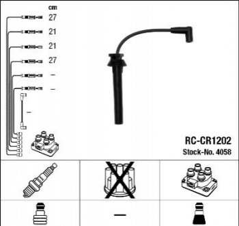 Проволока зажигания, набор NGK RCCR1202 (фото 1)