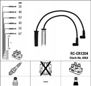 Проволока зажигания, набор NGK RCCR1204 (фото 1)