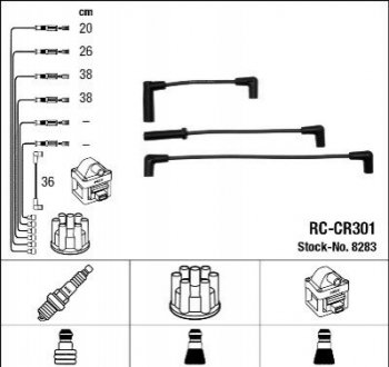Проволока зажигания, набор NGK RCCR301 (фото 1)