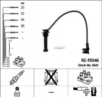 Высоковольтные провода (набор) NGK RCFD546 (фото 1)