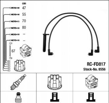 Высоковольтные провода (набор) NGK RCFD817 (фото 1)