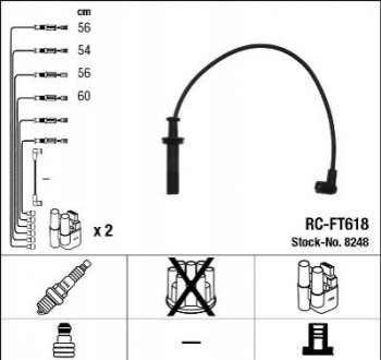 Высоковольтные провода (набор) NGK RCFT618 (фото 1)