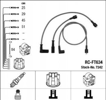 Высоковольтные провода (набор) NGK RCFT634 (фото 1)