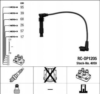 Проволока зажигания, набор NGK RCOP1205 (фото 1)
