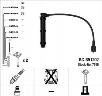 Проволока зажигания, набор NGK RCRV1202 (фото 1)