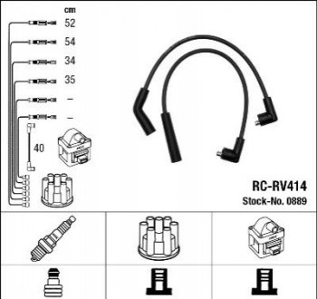 Дроти запалення, набір NGK RCRV414 (фото 1)