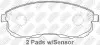 Комплект гальмівних колодок (передніх) Nissan Juke/Tilda 07 NiBK (PN2201) зображення 3