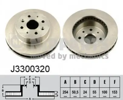 Фото Тормозной диск NIPPARTS (J3300320) изображение 1