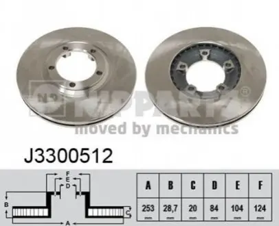 Гальмiвнi диски NIPPARTS J3300512 Купити в Україні