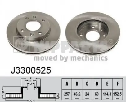 Тормозной диск NIPPARTS J3300525 Купить в Украине