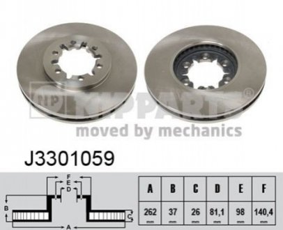 Тормозной диск NIPPARTS J3301059