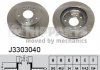 Тормозной диск - NIPPARTS J3303040 (E92Z1125A, GJ253325XB, GJ253325XC)