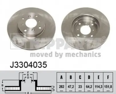 Тормозной диск NIPPARTS J3304035 Купить в Украине