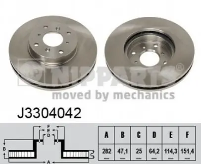 Тормозные диски NIPPARTS J3304042 Купить в Украине