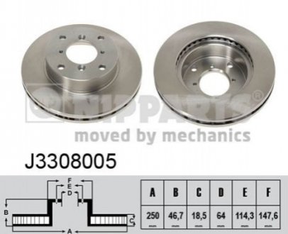 Тормозной диск - (5531160B40) NIPPARTS J3308005