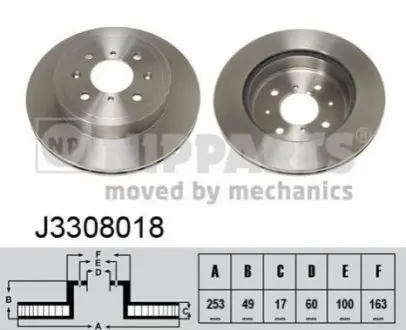 Тормозной диск NIPPARTS J3308018 Купить в Украине