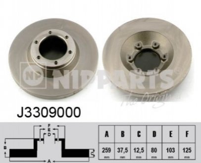 Тормозной диск NIPPARTS J3309000