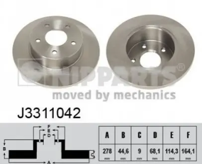 Тормозной диск NIPPARTS J3311042