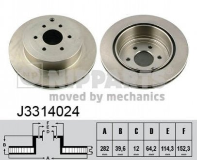 Тормозной диск NIPPARTS J3314024