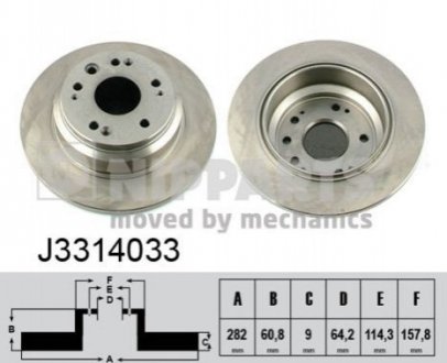 Тормозной диск - (42510SZ3J00) NIPPARTS J3314033