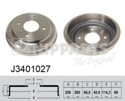 Тормозной барабан NIPPARTS J3401027