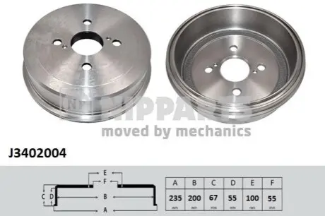 Тормозные барабаны NIPPARTS J3402004