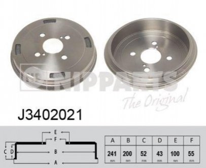 Тормозной барабан NIPPARTS J3402021