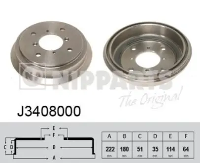 Барабан гальмівний NIPPARTS J3408000 Купити в Україні