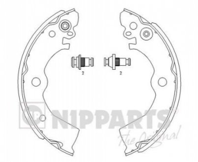 Гальмівні колодки - (4406050YX5, 1N042638Z, 1N002638Z) NIPPARTS J3501042