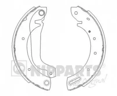 Фото Колодки гальмівні (задні) Ford Maverick/Nissan Serena/Terrano 93-07 (барабанні) (254x57) NIPPARTS (J3501044) зображення 1