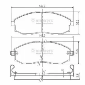 Фото Тормозные колодки NIPPARTS (J3600521) изображение 1
