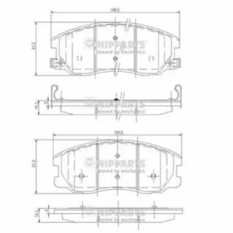 Колодки гальмівні (передні) Chevrolet Captiva/Opel Antara 2.0-3.2 CDTI 06 NIPPARTS J3600913 Купити в Україні