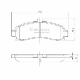 Колодки гальмівні (передні) Nissan Micra/March 92-10 NIPPARTS J3601053 Купити в Україні