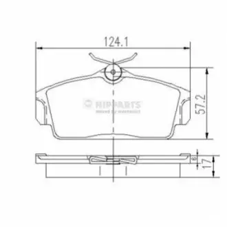 Колодки гальмівні (передні) Nissan Almera 00-06/Primera 96-02 NIPPARTS J3601068 Купити в Україні