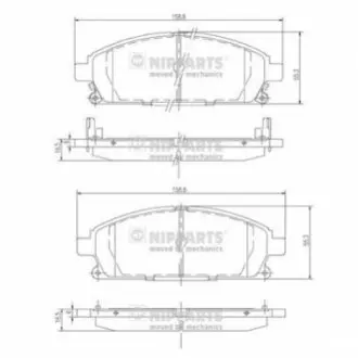 Колодки гальмівні (передні) Nissan X-Trail 01-13/Pathfinder 97-04 NIPPARTS J3601071 Купити в Україні