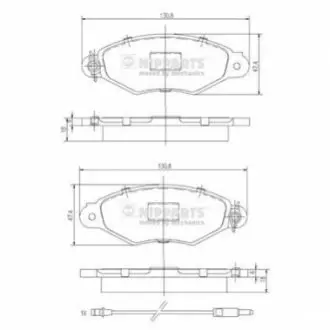 Колодки гальмівні (передні) Peugeot 206 98-/Peugeot 206+ 09-13/Peugeot 306 93-01 NIPPARTS J3601093 Купити в Україні