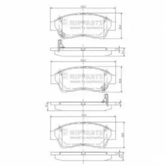Фото Колодки гальмівні (передні) Toyota Camry 90-02/Corolla 87-02/Rav4 94-00 NIPPARTS (J3602064) зображення 1
