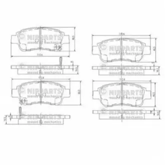 Колодки тормозные (передні) Toyota Yaris/Echo 99-05 NIPPARTS J3602086