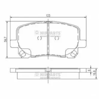 Колодки гальмівні (передні) Toyota Avensis/Corolla 01-10 (Akebono) NIPPARTS J3602096 Купити в Україні