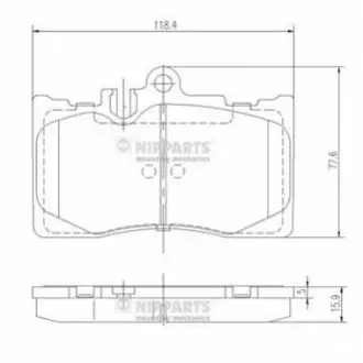 Гальмiвнi колодки дисковi NIPPARTS J3602111 Купити в Україні