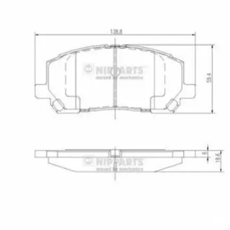 Гальмiвнi колодки дисковi NIPPARTS J3602118 Купити в Україні